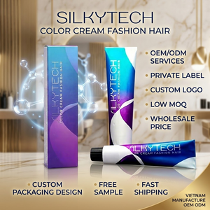 ราคาขายส่ง ผลิตในเวียดนาม ครีมย้อมผมแอมโมเนียต่ำ ปิดผมขาวได้ 100 สี ย้อมผมถาวร - Product Image 1
