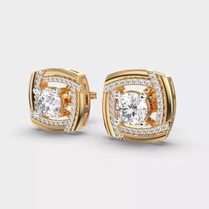 New Luxury Manufactured Moissanite Diamond <b>Earrings</b> for Women Certified Brilliant Round Cut Sustainable Fine Available For Sale - Product Image 4