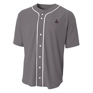 Camiseta de Béisbol Personalizada Color Granate para Hombre, Uniforme de Equipo con Botones, Algodón Orgánico Transpirable, Diseño Liso Estampado, OEM - Product Image 3