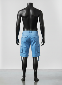 กางเกงขาสั้นคาร์โก้ผู้ชายสำหรับฤดูร้อน กางเกงขาสั้นคาร์โก้ลำลองสไตล์ไฮสตรีทเหนือเข่า ผ้าฝ้าย กางเกงขาสั้นซาฟารีสำหรับผู้ชาย - Product Image 6