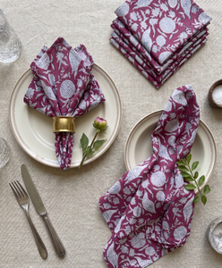 Servilletas Cuadradas de Algodón 100% Suave con Estampado a Mano, Artesanales Indias, Ecológicas, Reutilizables, de Lujo para Bodas, Venta al Por Mayor - Product Image 3