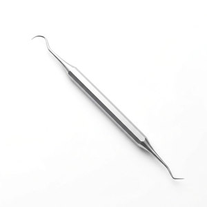 Curettes chirurgicales dentaires manuelles en acier inoxydable réutilisables avec poignée ergonomique, instruments de précision pour traitement buccal, parodontal - Product Image 1