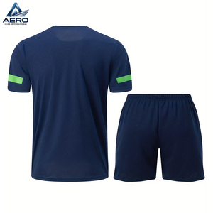 ชุดออกกำลังกายพรีเมียมสำหรับผู้ชาย ผ้าแห้งเร็ว เสื้อแขนสั้นและกางเกงขาสั้นสำหรับนักกีฬามืออาชีพ - Product Image 2