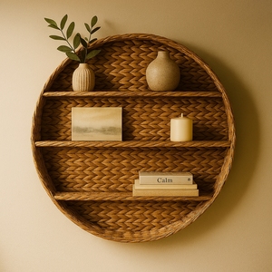 Bohemian Design Water Hyacinth Wall <b>Shelf</b>-Birthday Gift SEO Optimized Product Name with Additional Keywords and Attributes - Product Image 6