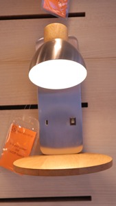 Modern LED Wall Lamp with Wood Shelf & USB-C Charging Station – 6W <b>5V</b> 1A on/off switch for Living room, bedroom, Hotel - Product Image 2