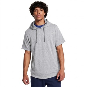 <b>Hoodie</b> <b>Men</b> Summer <b>Short</b> Saleeves Casual Color Printed Logo Hooded Work Clothes Team Uniform Printed Map Cotton Quick Dry Coat - Product Image 1