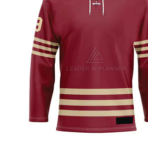 เสื้อฮอกกี้น้ำแข็งคุณภาพดีที่สุด ดีไซน์ใหม่ ระบายอากาศได้ดี ออกแบบได้ตามต้องการสำหรับทีม ผลิตจากโพลีเอสเตอร์ 100% สำหรับผู้ชาย ขายออนไลน์ - Product Image 5