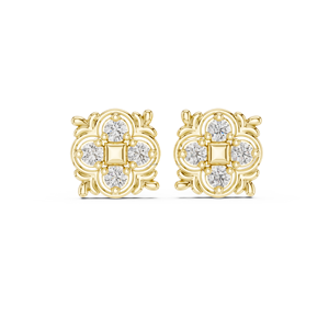 ต่างหูห้อยสไตล์โบฮีเมียนสีทอง14K แบบไม่สัมผัส - Product Image 6