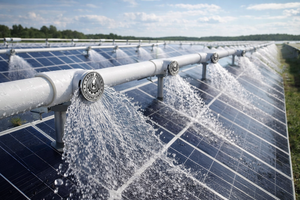 Hydroplus International - Juego de 3 Unidades de Limpieza Solar de Acero Inoxidable, Aspersor de 180 Grados y 2300 mm con Abrazadera Galvanizada y Conector en T de PVC - Product Image 5