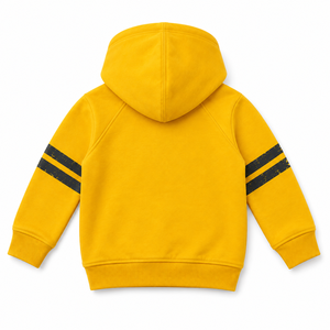 Sudadera con capucha de lana para bebés, color amarillo, con estampado de camión, manga regular, ropa informal con capucha - Product Image 4