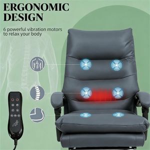 Sedia da Ufficio Grigio Scuro con Funzione Massaggio per Uso in Lounge, Computer e Sale Conferenze - Product Image 2