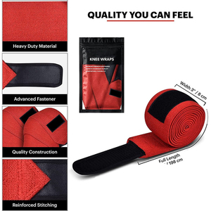 Custom Logo Outdoor <b>Exercise</b> Sports <b>Knee</b> Wrap Customized Breathable <b>Knee</b> Wrap for Gym Wear - Product Image 2