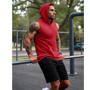 Sudadera sin Mangas para Hombre con Capucha, Ligera y Transpirable, Corte Ajustado, Ideal para Entrenamientos o Uso Casual - Product Image 4