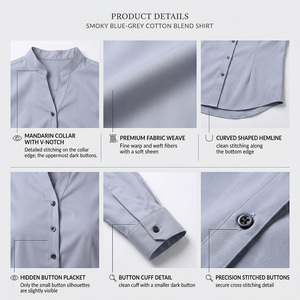 Camisas de Oficina para Mujer, Corte Regular, Moda de Verano, Color Sólido, Manga Corta, Tela Piqué, Ecológicas, de Secado Rápido - Product Image 6