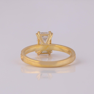 2 ct Emerald Cut Lab Grown <b>Diamond</b> <b>Ring</b> wedding and engagement Lab Grown <b>Diamond</b> <b>Ring</b> for her - Product Image 4