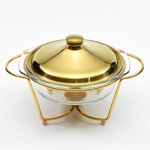 Hotel Quality Stainless Steel Copper Finish Gas <b>Fuel</b>-Powered Eco-friendly Chafing Dish Food Warmer Roll Top Lid for Buffet - Product Image 6