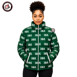 Chaqueta Acolchada Iota Phi Lambda Sorority Fraternity, Talla Grande, Personalizada al por Mayor, Impermeable, Transpirable y Resistente al Viento para Hombre, 100% - Product Image 4