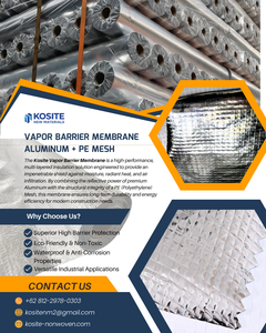 Membrane d'étanchéité à la vapeur en aluminium + maille PE pour l'étanchéité des toitures, des sous-sols et des entrepôts (en rouleaux) - Product Image 4