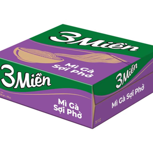 บะหมี่กึ่งสำเร็จรูป 3 มิเอ็น รสเนื้อตุ๋นสมุนไพร ยี่ห้อเวียดนาม บรรจุกล่อง 65 กรัม/ถ้วย ต้มสุกใน 2-3 นาที ราคาถูก ขายดี - Product Image 1