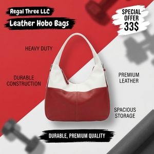 Sac Hobo en Cuir Véritable Style Urbain Tendance Sac Hobo en Cuir de Luxe à Bandoulière pour Femme - Product Image 1