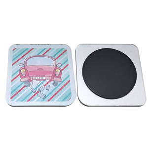 Autocollant magnétique carré rose en acrylique pour voiture, aimant de réfrigérateur, accessoires de mariage, style personnalisé - Product Image 4