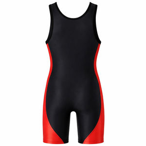 Combinaison de lutte unisexe pour hommes, design professionnel, qualité supérieure, matière spandex, séchage rapide, respirante, pour la lutte. - Product Image 1