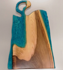 Planche à découper en résine époxy et bois de qualité supérieure pour couper les fruits, les légumes et la viande, planche à découper artisanale pour ustensiles de cuisine - Product Image 1