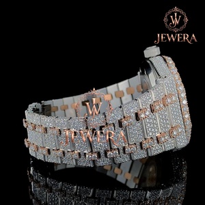 Luxury Stainless Steel Hip Hop Moissanite Diamond Watch for Parties Weddings Concerts and Fashion Streetwear Available for Sale - Product Image 2