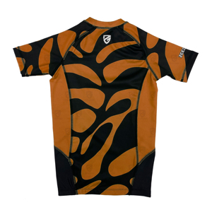 Vente en gros de rashguards pour enfants respirants, ajustés, imprimés, à manches courtes, pour MMA, avec logo personnalisé, UPF50+, séchage rapide, pour l'entraînement en salle de sport - Product Image 2