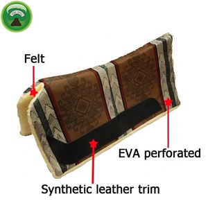 Tapis de selle western en mélange de fibres de feutre gris - Product Image 5