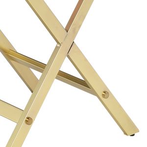 Mesa auxiliar rectangular de 1 cajón en rosa y dorado para muebles de sala de estar - Product Image 4