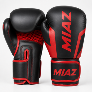 MIAZ Boxing <b>Gloves</b> Training Leather Breathable Lightweight for Closure Adult Black White Wholesale Rate Customization OEM - Product Image 6