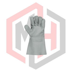 Grey Industrial Welding Leather Gloves Cowhide Split <b>7</b> oz 16INCH Heat-<b>Fire</b> Protective Tear-Resistant BBQ Work Gloves - Product Image 2