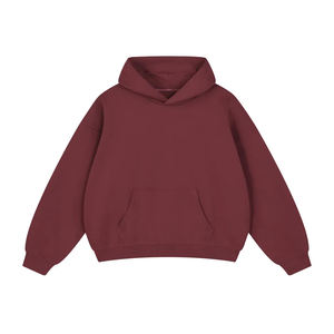 Sweat à capuche en coton uni pour homme, style américain, tendance, décontracté, avec intérieur en polaire, idéal pour l'hiver - Product Image 1