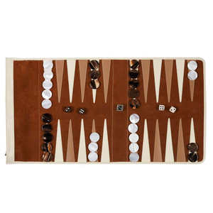 Tablero de Backgammon de Viaje Personalizado de 21 Pulgadas, Cuadrado, de Cuero PU Ecológico, de Alta Calidad, Profesional, de Lujo, Regalo Novedoso - Product Image 1