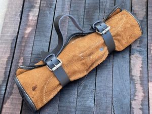 Ensemble de couteaux de chef professionnels faits à la main en acier à haute teneur en carbone, manche en os, sac en cuir, couteaux à découper la viande, ambidextres, traditionnels - Product Image 2
