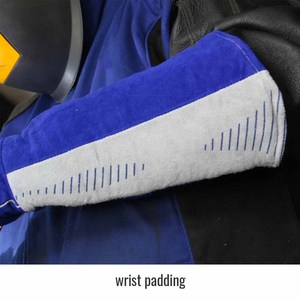 Gants de soudage en cuir de vachette à manches longues rembourrées, résistants aux flammes, pour travaux lourds, sécurité industrielle, lutte contre les incendies, grillades - Product Image 3