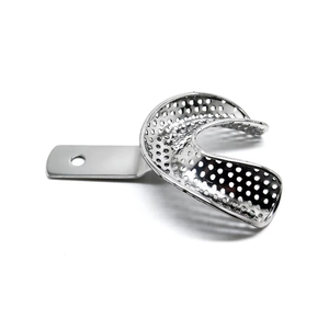 Bandeja de Impresión Dental Perforada de Acero Inoxidable Azicon, Bandeja de Impresión Dental Autoclavable para Mandíbula Superior e Inferior - Product Image 1