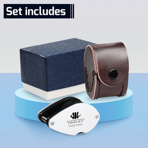 เครื่องมืออัญมณีวิทยามืออาชีพ 2-in-1: แว่นขยายสามเลนส์ 15 เท่า และฟิลเตอร์หยก/เชลซี สำหรับมรกตและไพลิน - Product Image 4