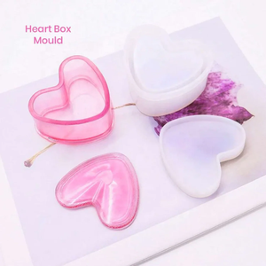 Handmade Heart Shaped Resin Trinket Dish <b>Pink</b> <b>Glitter</b> Jewelry Dish Ring Holder Tray for Rings Earrings Necklace Storage Vanity D - Product Image 4