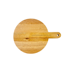 Planche à découper en bois de caoutchouc écologique avec poignée |   Planche de cuisine durable - Product Image 3