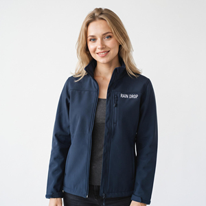 Veste softshell imperméable personnalisée à col montant pour l'entraînement, la randonnée et le camping en plein air pour femmes - Product Image 2