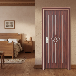 Puerta Interior Moderna de Madera Contrachapada, Puerta de Entrada Privada, Resistente a la Humedad, Ignífuga, Material MDF Sólido - Product Image 5