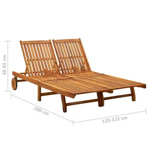 Tumbona de Madera de Acacia Sólida de Gran Tamaño, Categoría de Productos de Madera de Acacia - Product Image 6