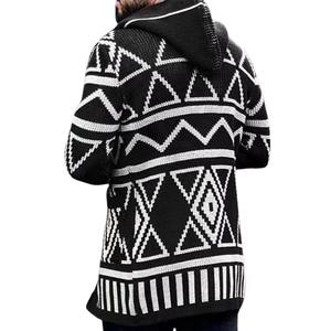 Suéter Cárdigan con Capucha para Hombre, Otoño Invierno, con Estampado de Personajes, Tejido Transpirable de Poliéster/Algodón - Product Image 5