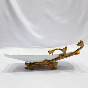 Décoration de table de mariage élégante et unique en métal plaqué or de haute qualité, fournie directement par l'usine - Product Image 1