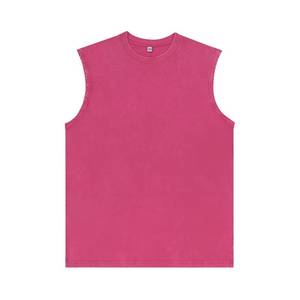 Débardeur Homme Effet Délavé Sans Manches et Col Personnalisé – Vente en Gros, Qualité Supérieure, Respirant - Product Image 2