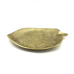 Stainless Steel Leaf Compartment Tray Set Divided Serving <b>Platter</b> Tabletop Fruit Snack Plate Modern Luxury Dishwasher Safe - Product Image 3