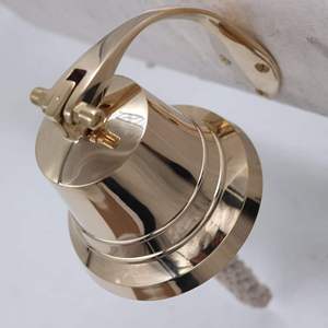 Soporte de pared para campana de latón macizo chapado en oro pulido |   Soporte para Campana Náutica de Alta Resistencia |   Soporte de pared para campana marina - Product Image 4