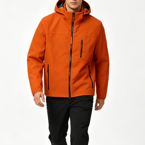 Blousons universitaires unisexes personnalisés, écologiques, monocouche, softshell, avec fermeture éclair frontale, coupe-vent, imperméables, style urbain, teinture unie - Product Image 5